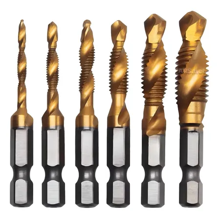 Kit Jogo 6 Broca Macho Fura E Faz Rosca Aço Rápido Espiral