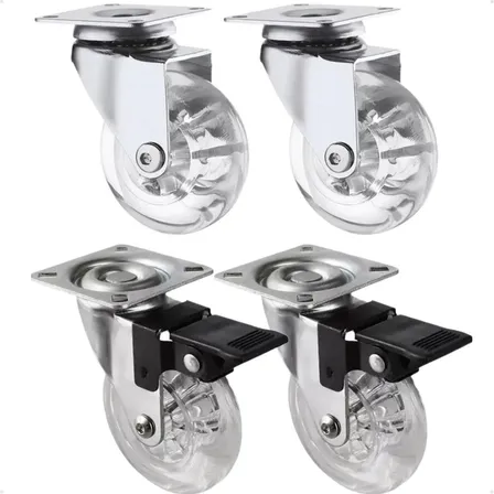 Kit 4 Rodízio Giratório Gel Silicone Rodinha Móveis 50mm - Compra Segura Ekom