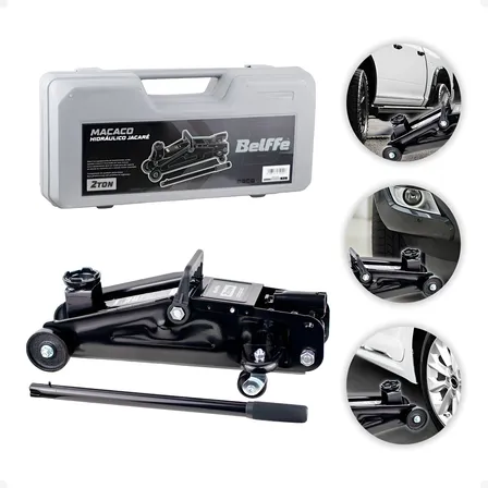 Macaco Hidráulico Jacaré 2 Ton Jacarezinho Com Maleta Belffe