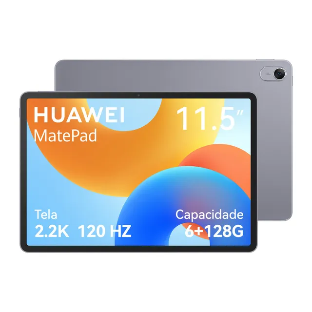 Tablet Huawei Matepad 11.5 New Tablet Wifi 6+128gb Tela Fullview De 11.52.2k 120 Hz Câmera Traseira 13 Mp Câmera Frontal 8 Mp Bateria De 7700 Mah Cinza