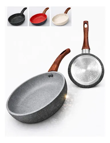 Frigideira Gb Ceramica Antiaderente 24cm Inducao 2,4l Cinza