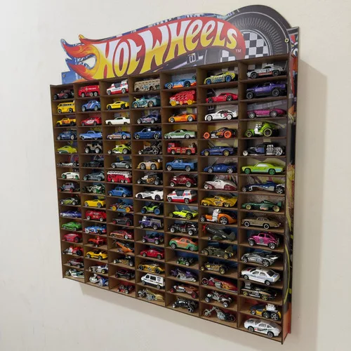 Porta Carrinhos Hot Wheels Miniaturas Coleção Expositor