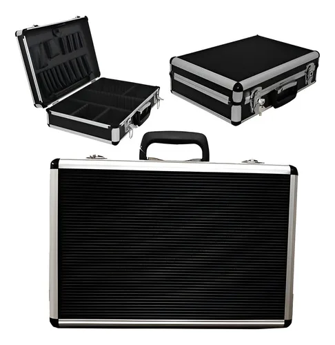 Maleta Padrão Aluminio Média Preta- Ferramentas  Preto