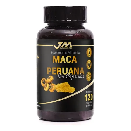 Maca Peruana Original 500mg 120 Cápsulas - Jmsuplementos