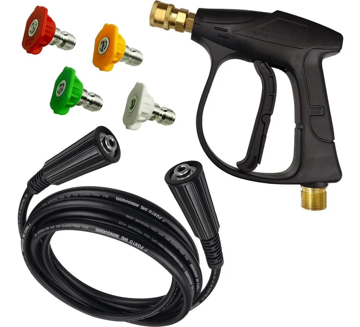 Pistola Bicos Color. Engate Rápido 10mt Mangueira Karcher K5