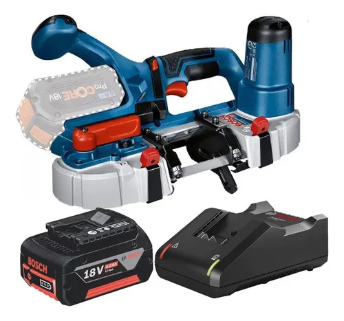 Serra De Fita A Bateria 4ah Gcb 18v-63 Bosch Carregador Rap 127/220v