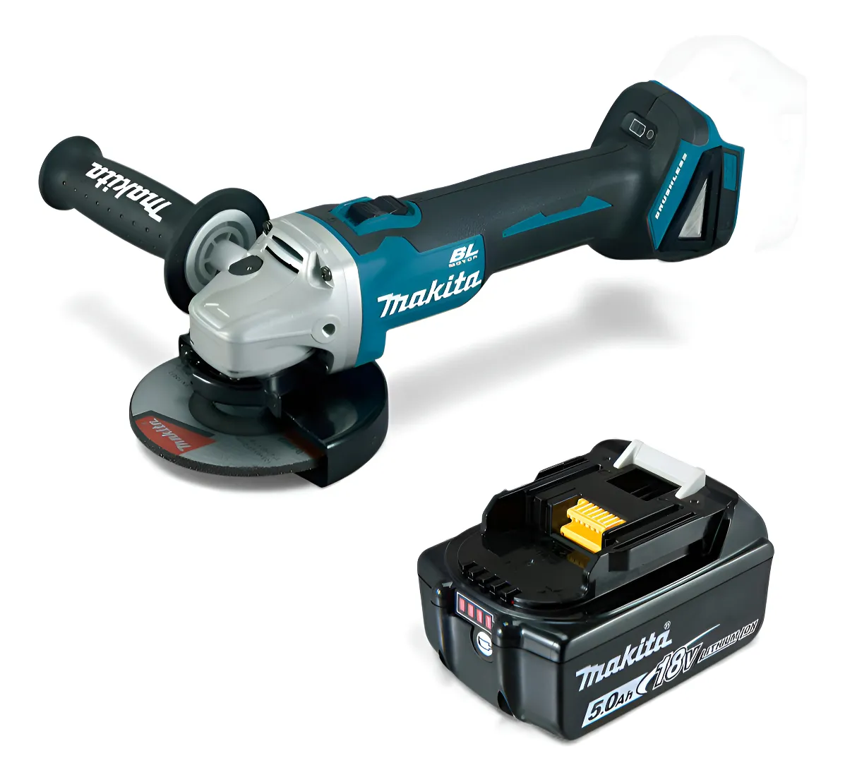 Esmerilhadeira Angular Makita 18v Dga504z Com Bateria 5ah Azul-turquesa 18v