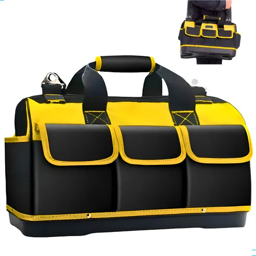Bolsa Ferramentas Grande Reforçada Eletricista 8 Divisões Amarelo