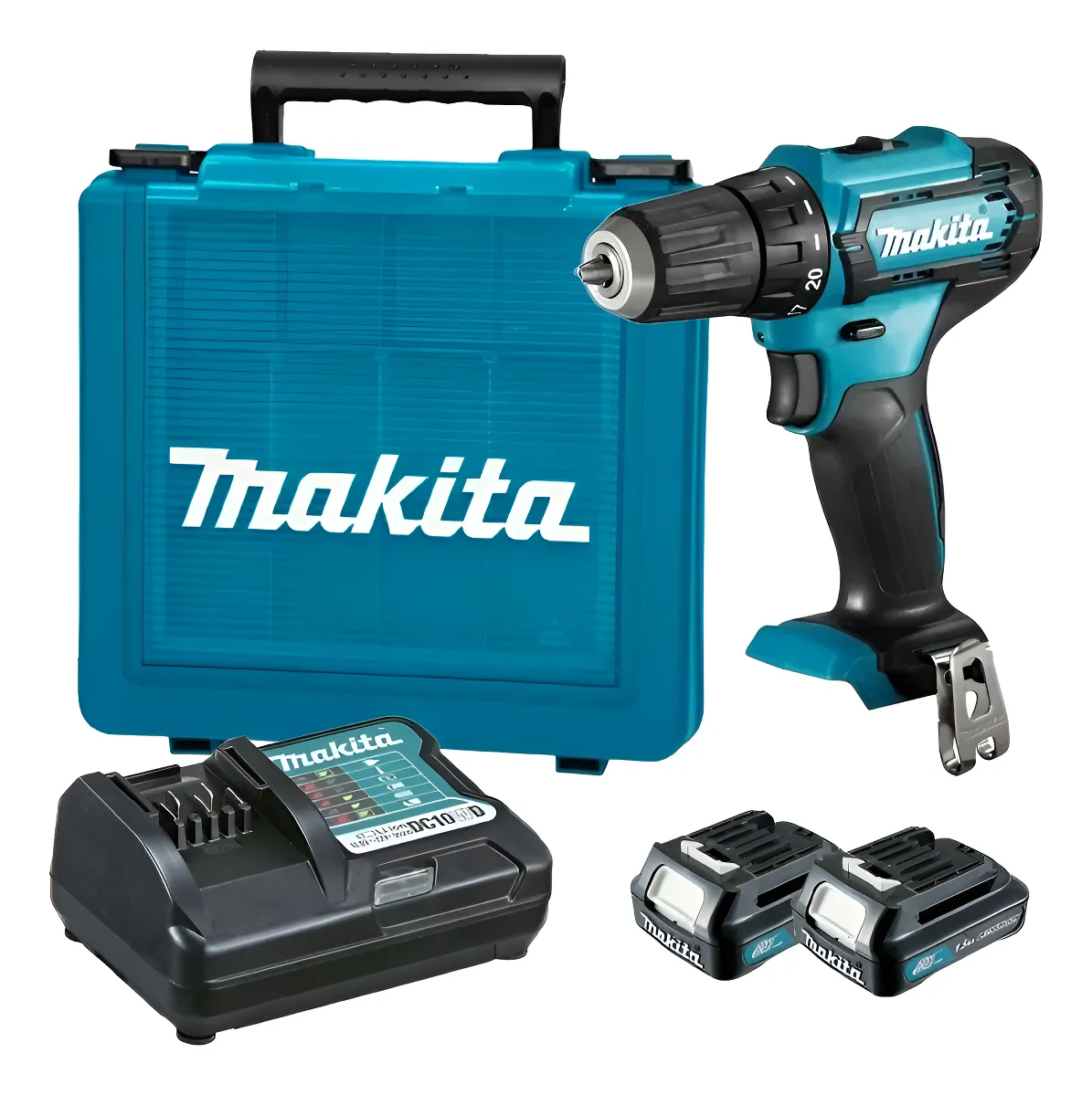 Parafusadeira Furadeira Impacto 2 Bat 12v Makita Hp331  Azul-turquesa 127/220v