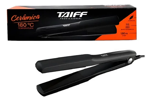 Chapinha Prancha Taiff Cerâmica Preta 110v/220v Bivolt Nf Preto 127/220v