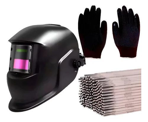 Mascara De Solda Automatica Auto Escurecimento Com Acessório Preto Lisa