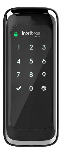 Fechadura Digital De Sobrepor Touch Screen Fr 101 Intelbras Preto