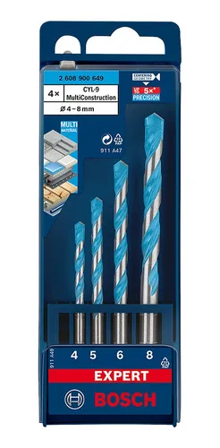 Jogo De Brocas Multiconstruction 4, 5, 6, 8 Mm Maquifer