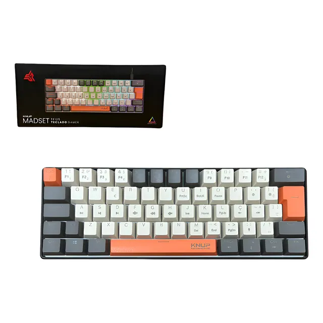 Teclado Mecânico Gamer Ergonômico Anti-ghosting Arco-íris Te125 Português Brasil