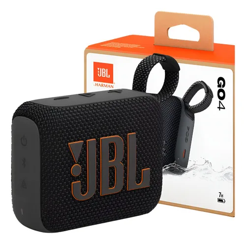 Caixa De Som Jbl Go 4 Bluetooth Portátil À Prova D'água Caixa De Som Go 4 Jbl Preto 127/220v
