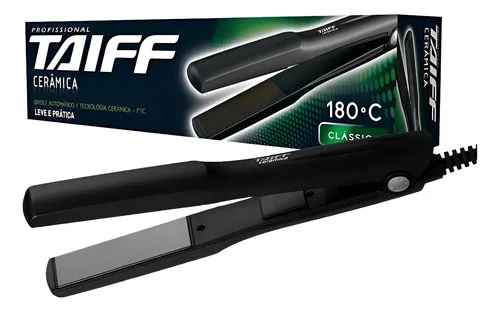 Taiff Prancha Cerâmica Profissional Classic 180° Bivolt Preto 127/220v