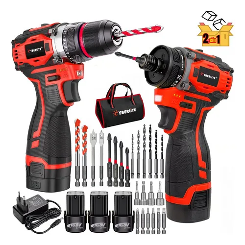 Kit Parafusadeira+ Furadeira De Impacto Brushless,3 Baterias