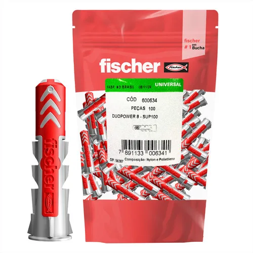 Bucha Fischer Duopower 8x40 Versatil Resistente 100un