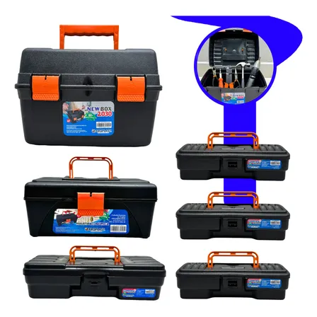 Kit 6 Maletas Ferramentas Caixas Reforçadas Pequena Grande