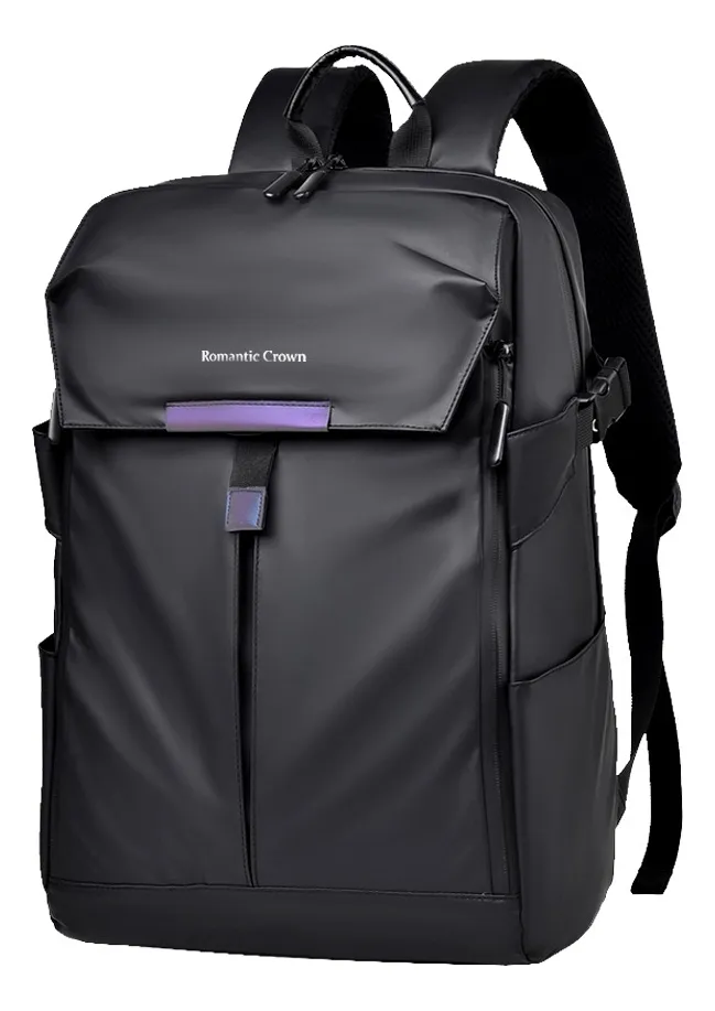 Mochila Notebook Impermeável Escolar Feminina Masculina Preto Couros