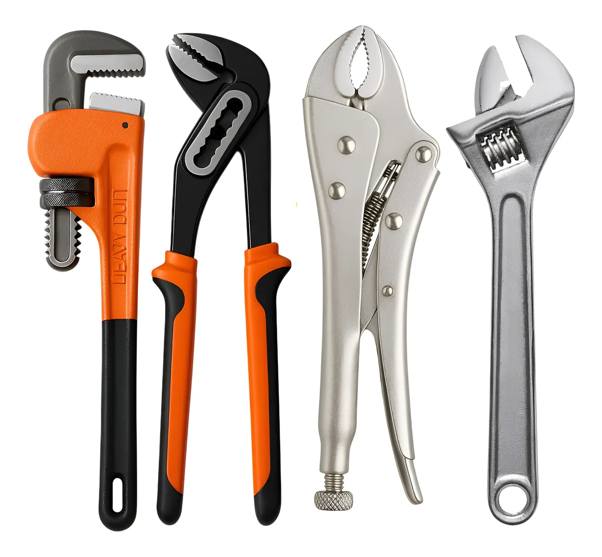 Kit Chave Inglesa Alicate Bomba Grifo Alicate Pressão Prateado.