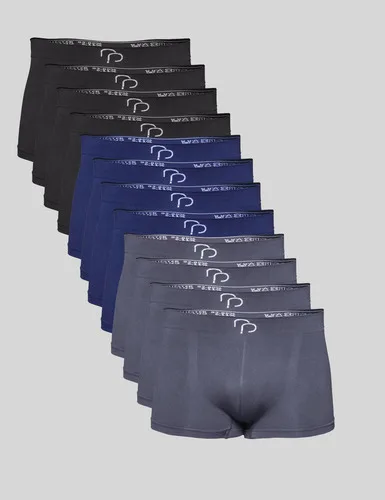 Kit 12 Cuecas Boxer Rp Rafa Parize Masculino Microfibra Sortida Liso G