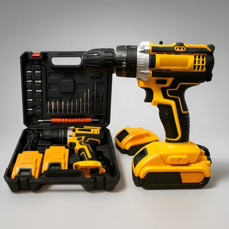 Parafusadeira Furadeira Profissional 48v 2 Baterias Amarelo 48v