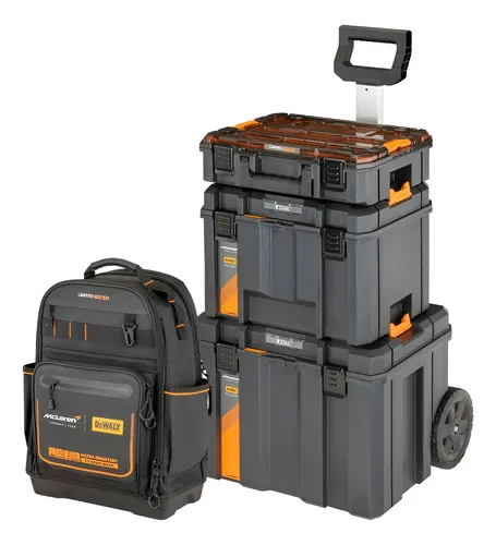 Kit Torre De Armazenamento + Mochila Mclaren Dewalt Cinza-escuro