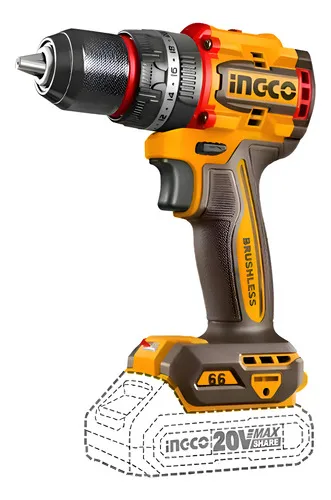 Furadeira/parafusadeira Impacto 66nm Brushless 1/2 20v Ingco Laranja