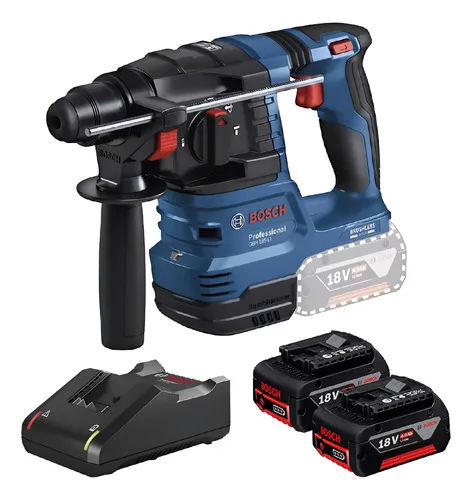 Martelete Rompedor Gbh 185-li 02 Baterias E Carregador Bosch Azul 18v