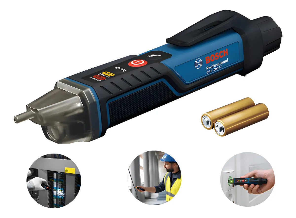 Detector Tensão Bosch C/ Alerta Sonoro Luminoso Gvd 100017  Azul