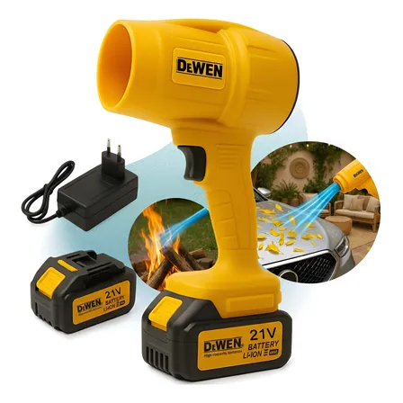 Soprador De Folhas Elétrico Turbo Portátil 21v Potente Amarelo 127/220v