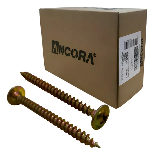 Parafuso 4,0x45mm 500un Chipboard Flangeado Bicromatizado