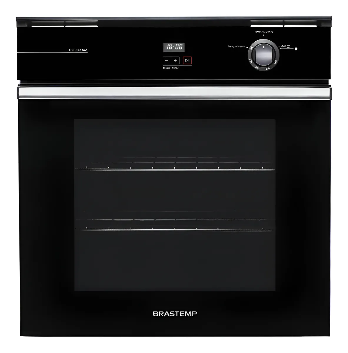 Forno De Embutir A Gás Brastemp 78 Litros Preto Com Grill E  220v Preto