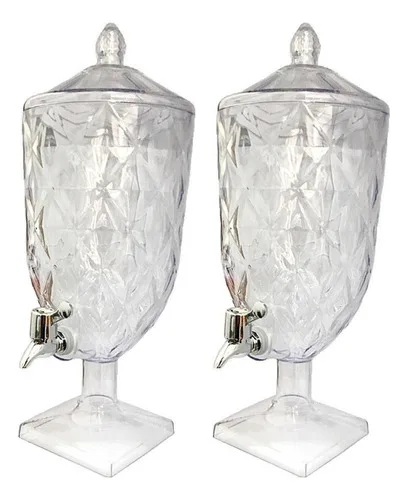 Kit 2 Suqueira Acrílico 4,5l Cristal Super Oferta Imperdível Cristal