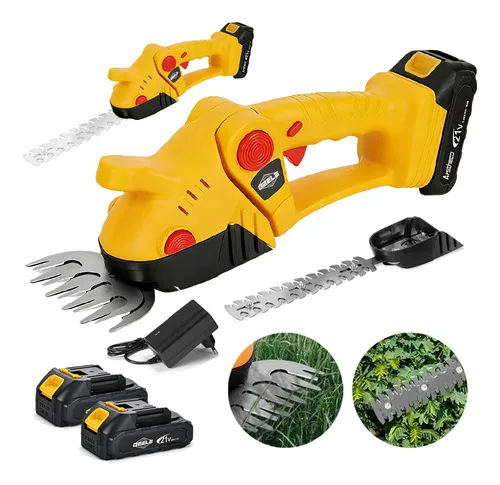 Aparador Cerca Viva 800w 2 Baterias 21v Profissional 21v Amarelo