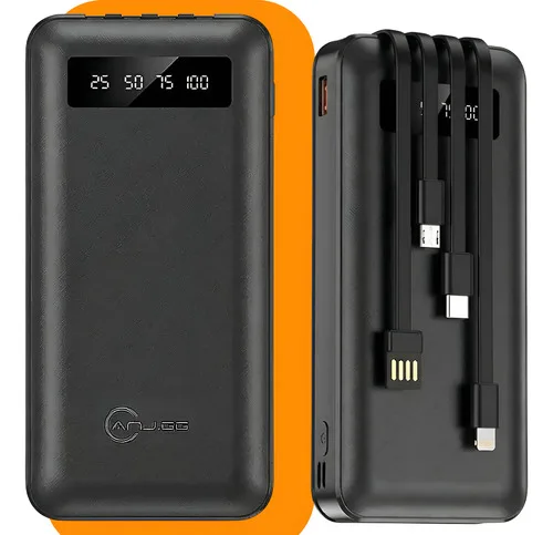 Carregador Portátil Power Bank 20.000mah Universal Turbo Preto