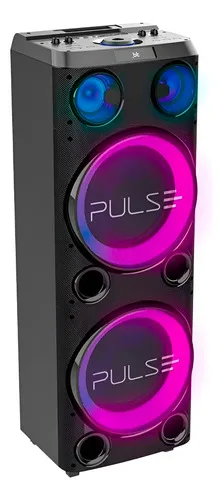 Torre De Som Pulse Double Sp508 Bluetooth Usb Led 2300w Preto Bivolt