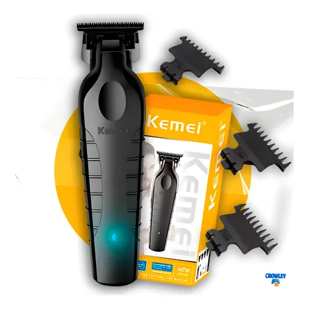 Máquina De Acabamento Corta Cabelo Profissional Kemei 2299 P Preto 127/220v