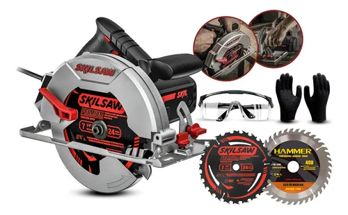 Kit Marceneiro Serra Circular Skil 5402 1400w C/ Acessórios Preto 220v 60hz