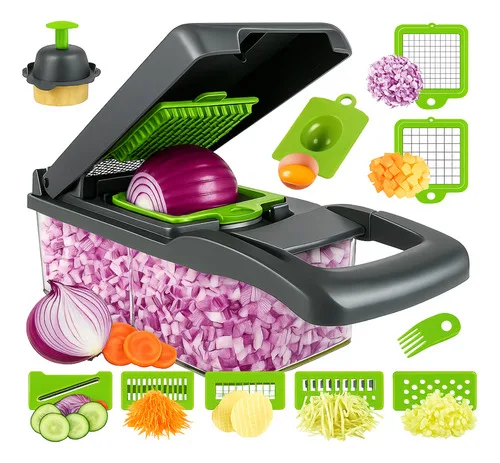 Cortador Fatiador De Legumes Profissional Multiuso Triturado Verde
