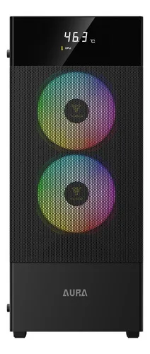 Gabinete Gamer Aura Gc5 Elite Argb Com 3 Fans Preto Gamdias Preto