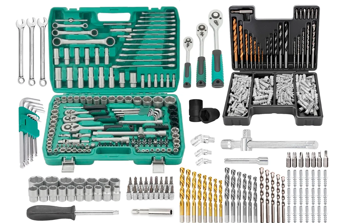 Kit Jogo Soquetes 151 Pçs C/ Maleta + 300 Acessórios  Prateado