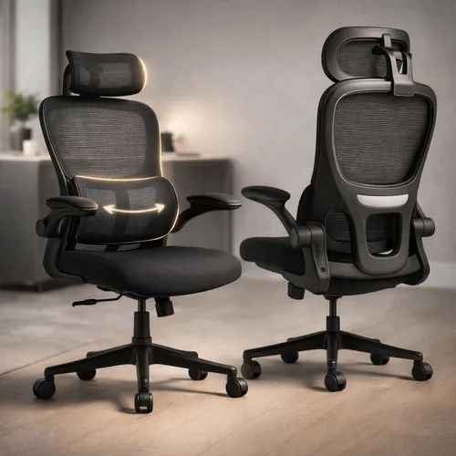 Cadeira Escritório Ergonômica Presidente Ajuste Lombar Nr17