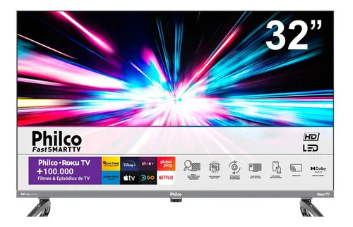 Smart Tv Led 32 Ptv32k34rkgb Roku Tv, Dolby Audio Philco