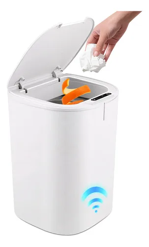 Lixeira Inteligente Com Sensor Automática Lixeira 16l+ Branco
