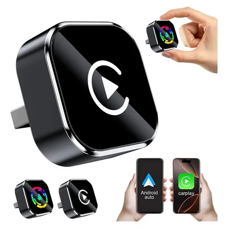 Mini Adaptador Wireless Carplay Android Auto Sem Fio Usb 4k