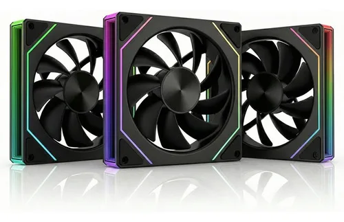 Kit 3 Cooler Reverse Fan Argb Prism Pro 6 120mm  3 Pinos 5v Preto