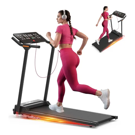 Esteira Elétrica Ergométrica Jmjn Dobrável 12km Com Tela Led Preto 127v