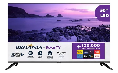 Smart Tv 50 4k Uhd B50cra Roku Tv Hdr10 Dolby Audio Britânia